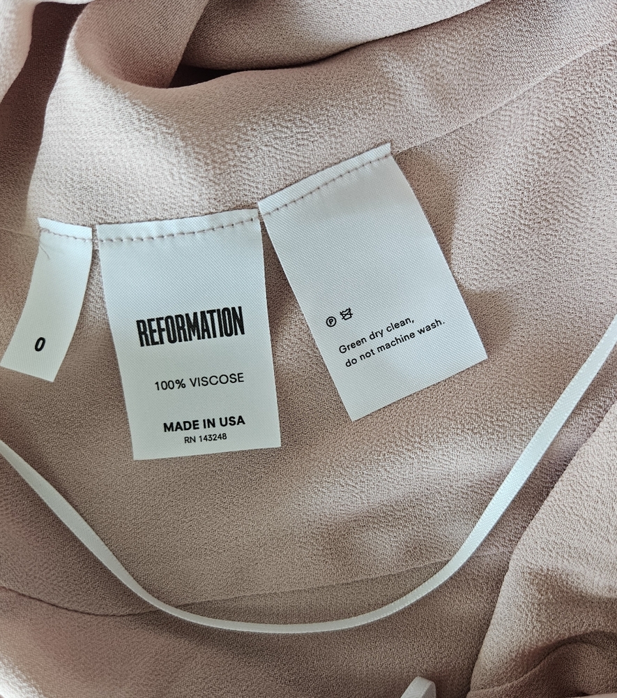 Nwt Reformation Callalily In Blush Backless Wrap Maxi Dress - Picture 11 of 12